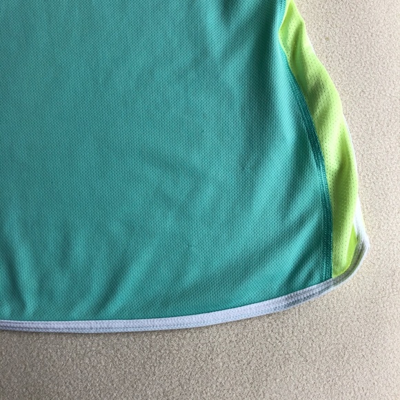 Nike Womens' Light Lime Green and Turquoise Dri-FIT Tank Top - Picture 9 of 15